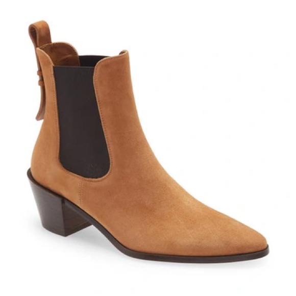 Frame Le Lexington Chelsea Boot In Suede Whiskey 36.5